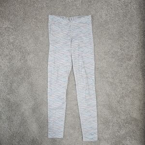 Nike Womens Patterned Leggings - White and Blue